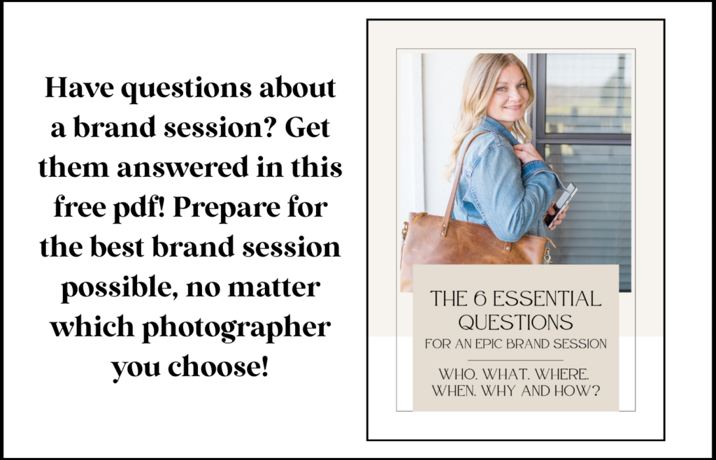 free pdf to answer questions about a branding photography session