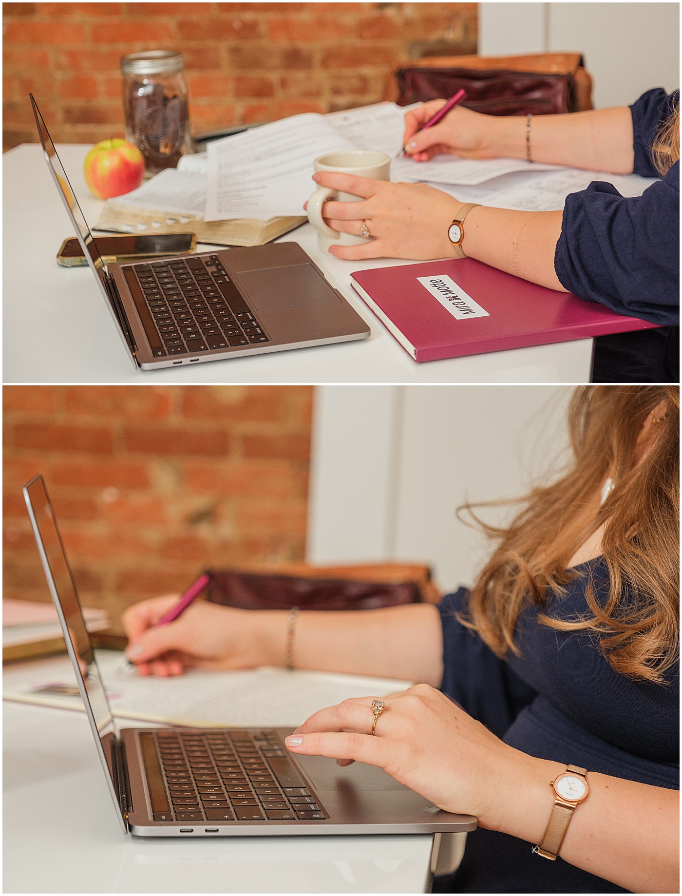 Bowling Green business owner working on her laptop