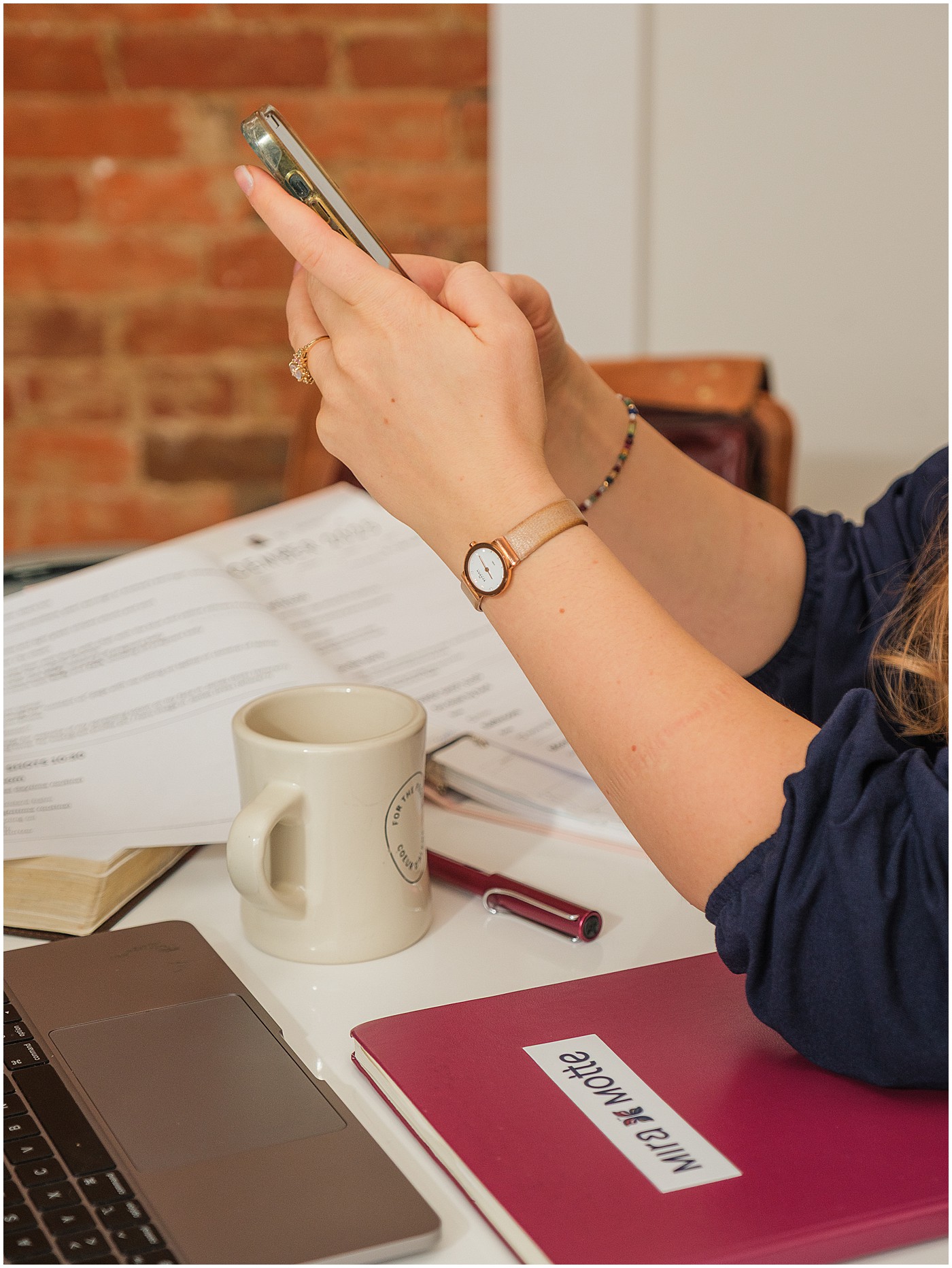 woman on phone for her business