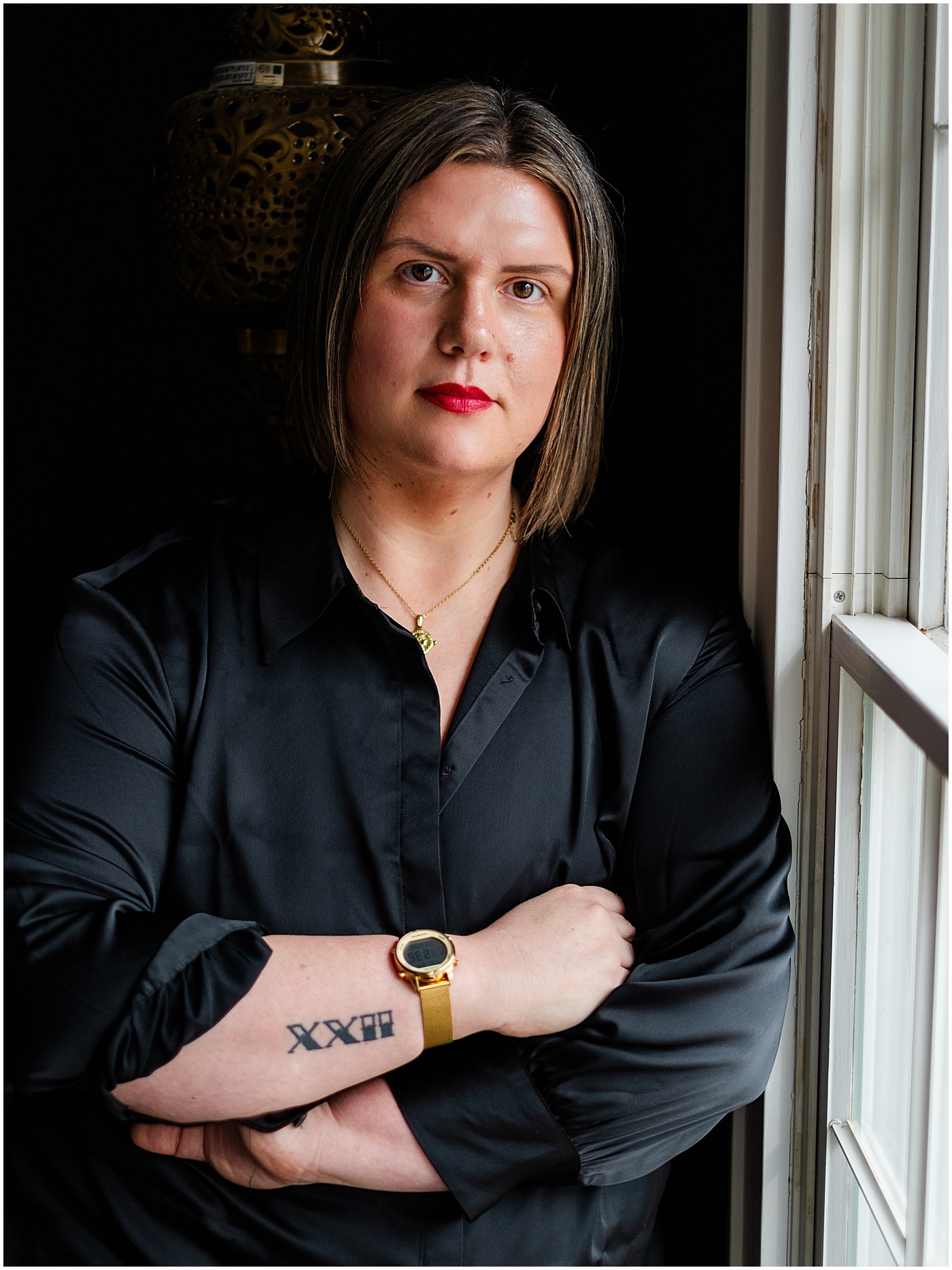 this headshot by the window was one of the key shots of Glasgow KY marketing exec