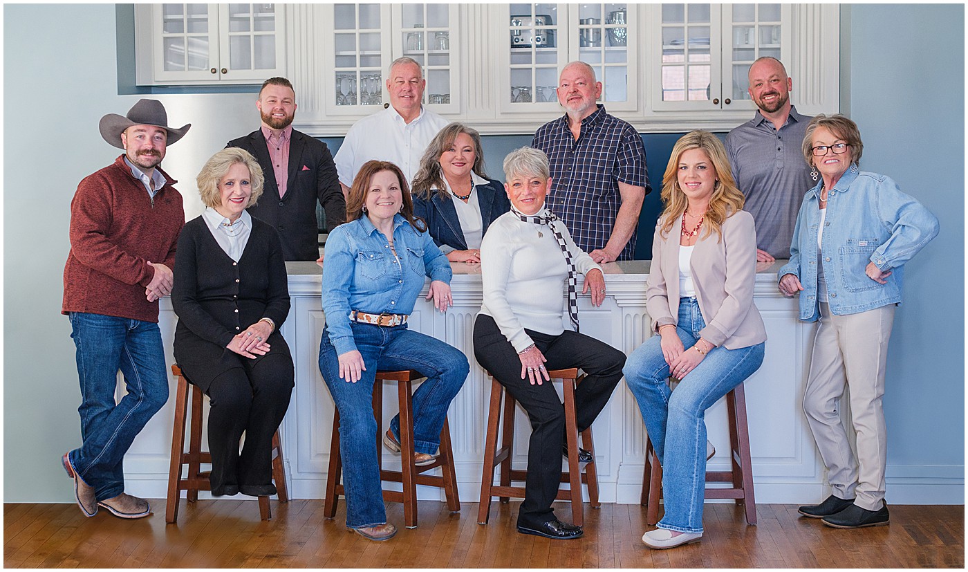 real estate agents posing for a team photo during their branding session