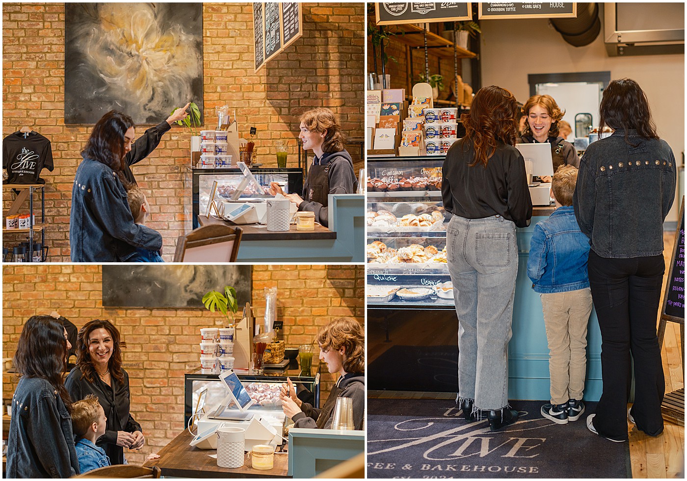 standing at counter placing order