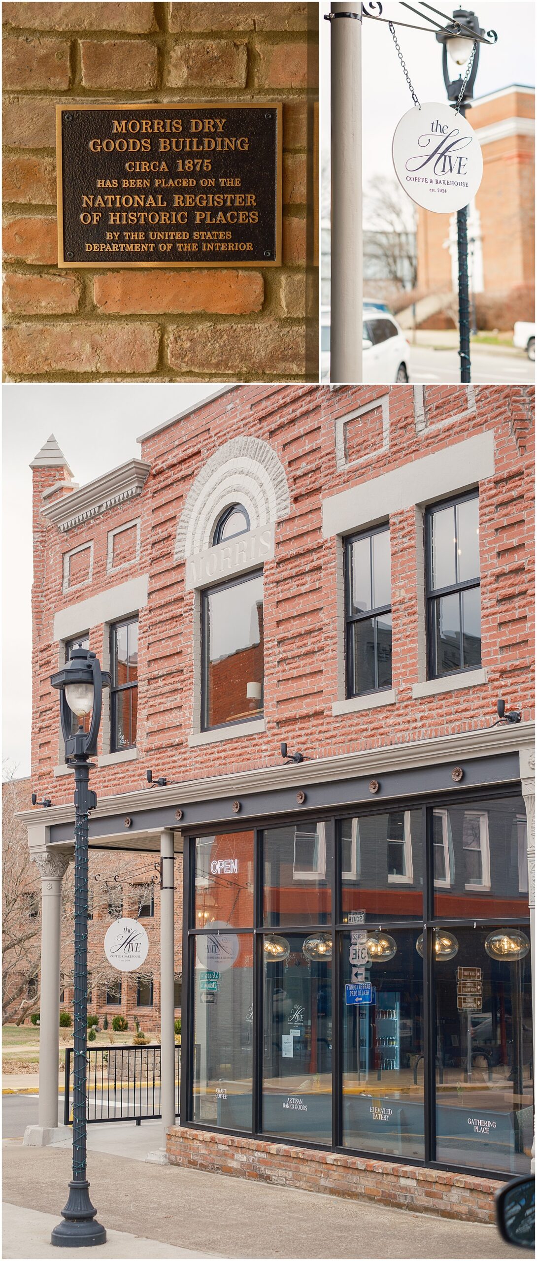 coffee shop exterior in historic building